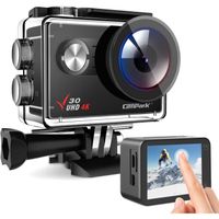 Caméra sous-marine 4K 20 MP Wi-Fi Campark Action Cam V30 avec microphone externe, zoom 4x et EIS anti-shake