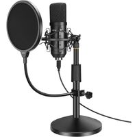 YOTTO USB Microphone, Microphone à Condensateur Kit, Microphone Cardioïde pour Enregistrement Vidéo Youtube, Conversation, Podcast, 