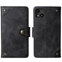 JYT Noir Flip Premium Cuir Housse Coque Pour Logicom Le Five 5 inch Étui Couverture Case Protecteur Cover Antichoc