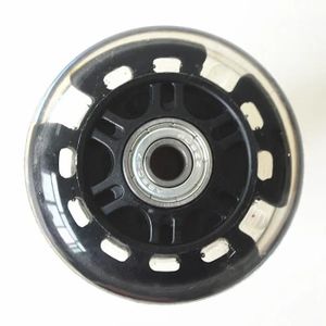 ROUE DE GLISSE URBAINE Noir - 4 Pieces 70mm Flashing Roller Wheel Inline skates wheels PU Freestyle LED Sliding Skating Wheel + Magn