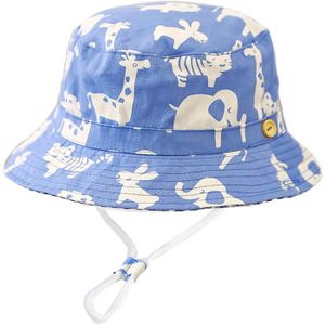 CHAPEAU - BOB chapeau de soleil,chapeau de soleil pour enfants,bébé Chapeau de Plage à Imprimé Mignon,avec Jugulaire Réglable,pour Enfant(animal)