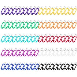 Pochettes pour chaîne de collier auto-adhésives 100x, supports d'étiquettes  en plastique, manchons de poche