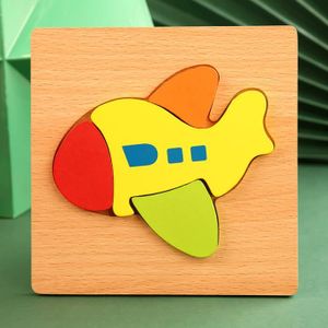 PUZZLE Avion 02 - Puzzle en bois Montessori pour enfants,