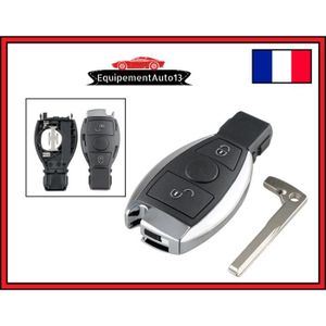  Gleamydot Coque Clé Compatible avec Etui Clef Mercedes Benz  Classe A B C E CLA CLK GLA GLC Protection Clé de Voiture Accessoires  (Argent)