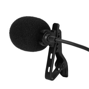 MICROPHONE EBTOOLS Microphone Mini micro-cravate à pince de 3,5 mm Interview de diffusion en direct MIC pour téléphone portable (1,5 m)