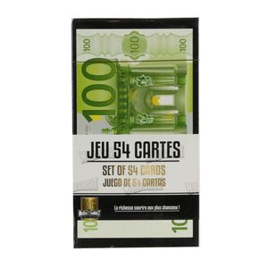 CARTES DE JEU JEU 54 CARTE A JOUER DE LUXE MOTIF 100 EURO OU …