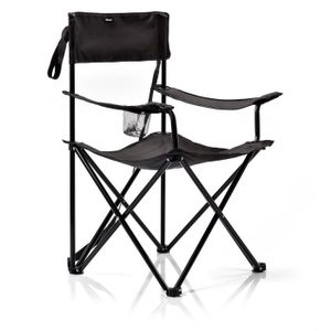 CHAISE DE CAMPING Chaise de Camping Pliante Touristique Meteor Seza 56 x 65 x 80 cm Noir