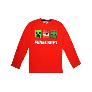 T-SHIRT T-Shirt Minecraft Creepers-TNT rouge