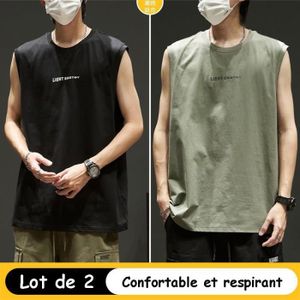 MAILLOT DE BASKET-BALL Lot de 2 T-shirt sans manches pour hommes des spor