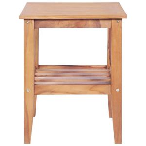 TABLE BASSE Table basse carrée en teck solide - QQMORA - 40x40