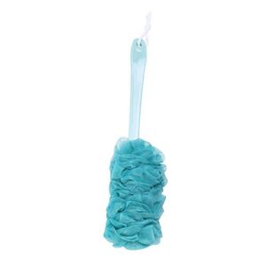 sourcing map Long Manche en Plastique Dos en Mesh Nylon Brosse Lavage Douche Bain