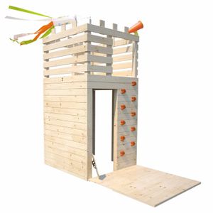 MAISONNETTE EXTÉRIEURE Maisonnette en bois pour enfants et ado avec mur escalade - Knight