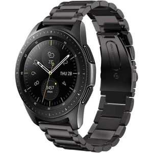 BRACELET MONTRE CONNEC. Bracelet Samsung Galaxy Watch 38mm-40mm-41mm - Acier Inoxydable Noir