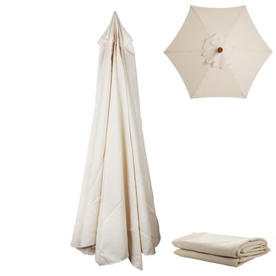 Housse Polyester Imperméable Auvent De Remplacement Parasol 350cm 8 Baleines - Tissu Polyester Imperméable - Pour Jardin, Terrasse, Piscine Toile Polyester Jardin