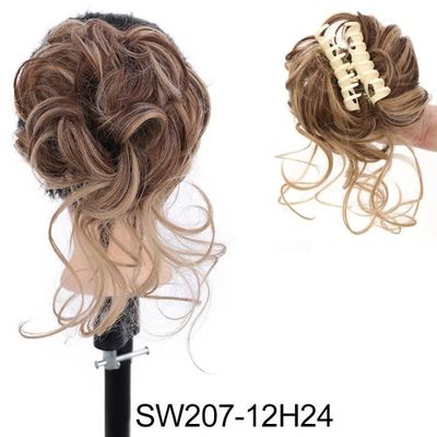 Postiche Queue De Cheval Ondulée 65 Cm Blond Châtain Mèches - Neuf Avec étiquettes
