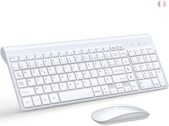 Combo Clavier Souris Sans Fil TopMate - Ultra Silencieux Et Compact Pour PC/Bureau