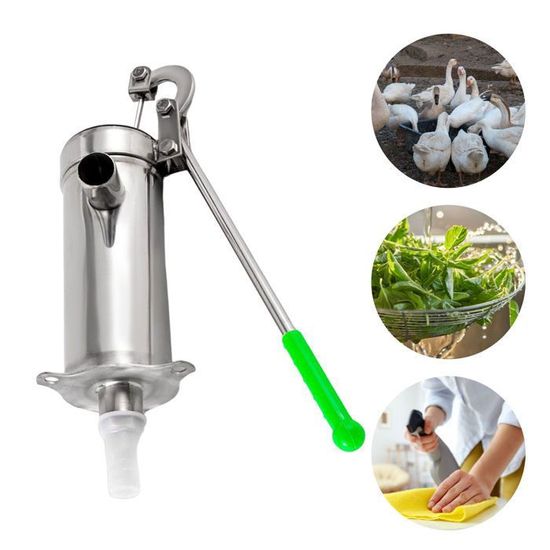 Pompe à Eau Manuelle Inoxydable - Pompe De Jardin Économique Pour Puits Et Étangs