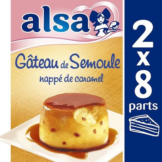Alsa Gateau De Semoule De Mon Enfance Nappe Au Caramel 2 Sachets De 8 Parts Lot De 7 Cdiscount Au Quotidien