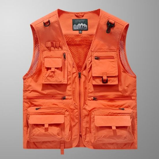 Gilet de pêche vintage avec poches utilitaires multi chasse