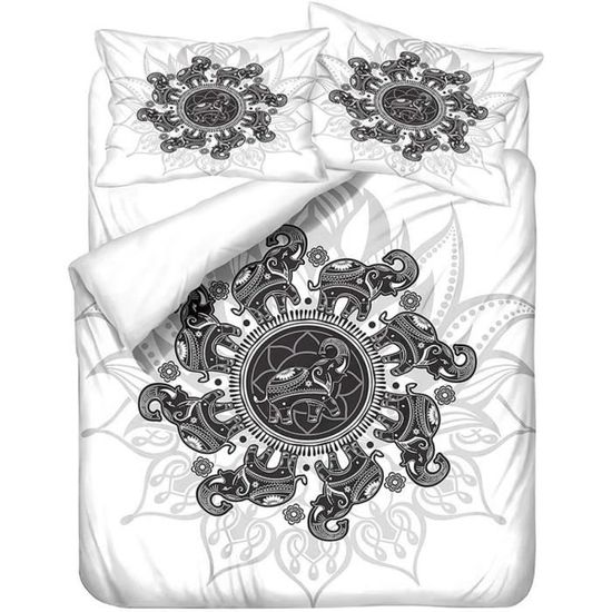 Copripiumino Bohémien Con Mandala – Set King Size 230x220 Cm, Morbido E Traspirante, Per Ragazzi E Adulti