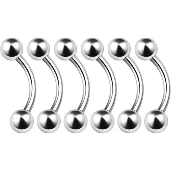 Piercing Banane En Acier Chirurgical 316L - Tige 8mm Ou 10mm, Boule 3mm Ou 4mm - Multiple Couleurs