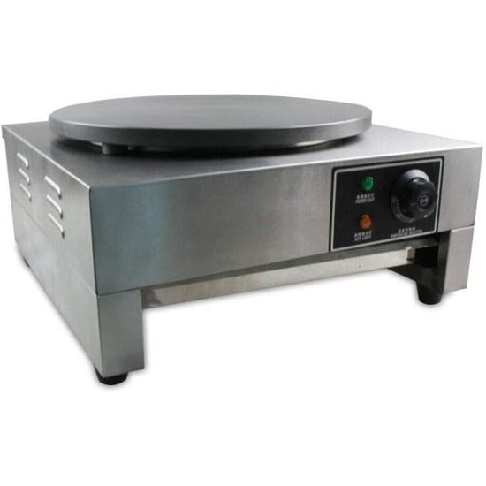 Crêpière électrique 3000W 40cm - Plaque Antiadhésive, Température Réglable 50-300°C, Avec Spatule