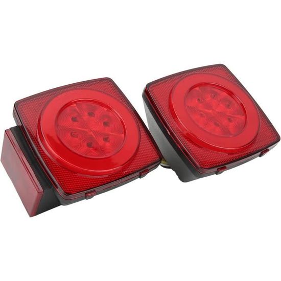 Feux Arrière Magnétiques Pour Remorque - Lampe D'avertissement LED Sécurisée - Fixation Rapide Sans Outil, Compatible Avec Toutes Les Remorques