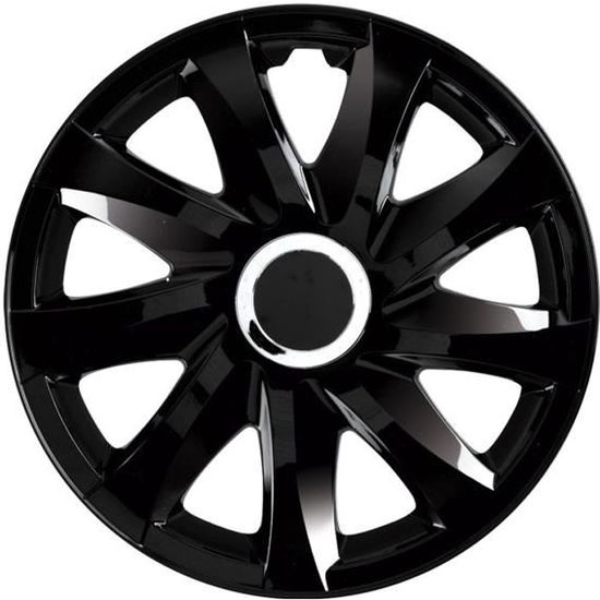 Enjoliveurs de roues NRM Drift 14 " noir laqué lot de 4 pièces