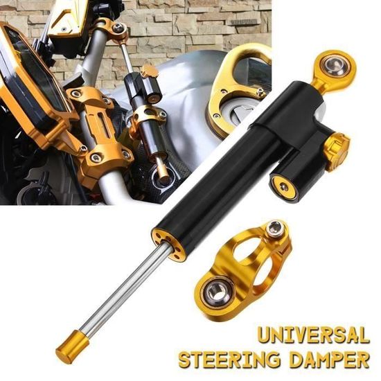 Amortisseur De Direction Moto Dasing - Universel Inverse CNC, Pour MT09, MT07, YZF R1/R6, Noir
