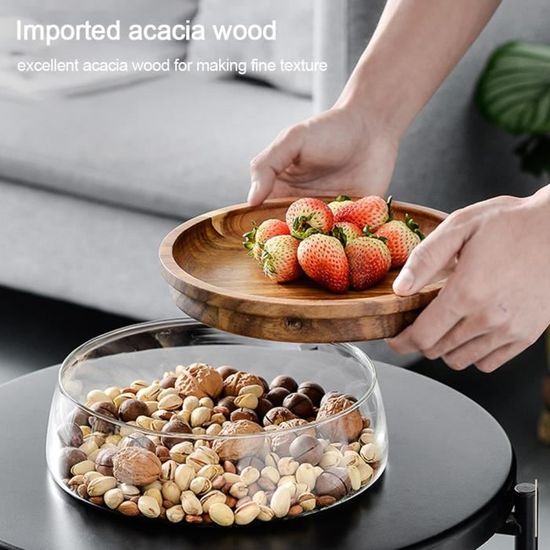 Boîte De Rangement Double Couche Pour Snacks Et Fruits - Avec Support Téléphone - Plastique Alimentaire 20x11 Cm - 4