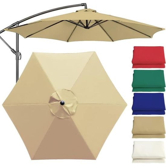 Housse De Rechange Parasol MSNCS – Toile UV50+ 6/8 Baleines, 2m à 3,5m (3.0m/6ribs Color4)