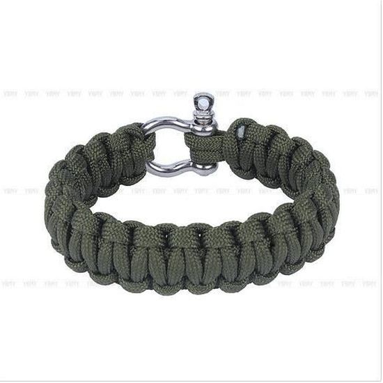 Paracord 550 Survival Bracelet Avec Acier Inoxydable U Manille En Choix De Couleurs