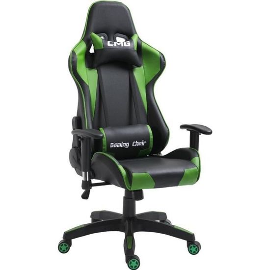 Chaise de bureau fauteuil gamer ergonomique confort design + coussins  amovibles