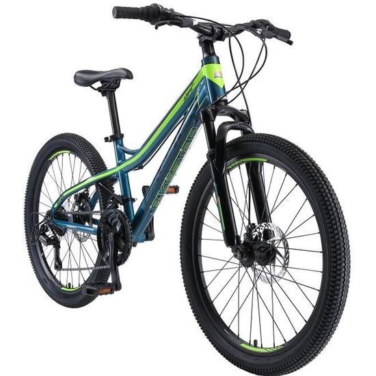 Vélo tout terrain pour enfants BIKESTAR 24 pouces - Edition VTT - Bleu Vert