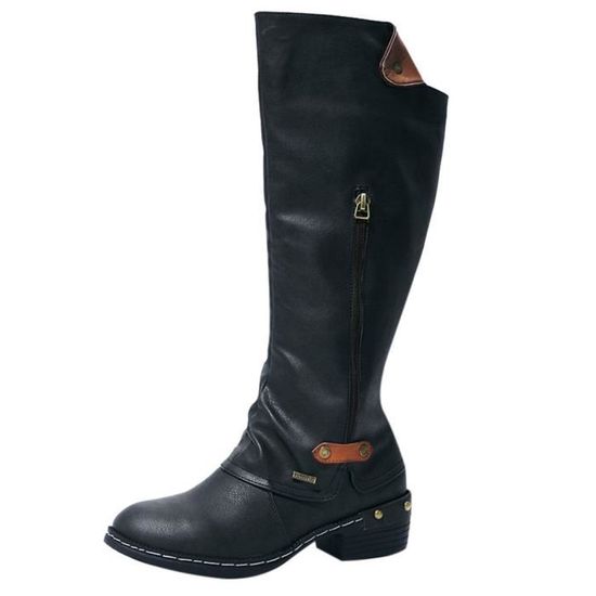 Lacets En Cuir Uni Avec Fermeture éclair Latérale - Pour Bottes Et Boots Style Western - Longueur Standard