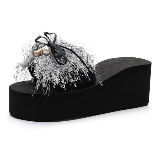 Sandales semelles épaisses Tobo noire Femme LES TROPEZIENNES PAR Sandales semelles épaisses Tobo noire Femme LES TROPEZIENNES PAR