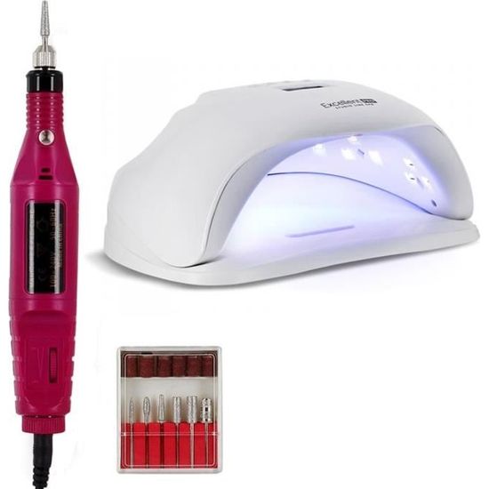 Kit De Démarrage Manucure Professionnel Avec Lampe UV - Perceuse, Ponceuse, Vernis Gel - Neuf