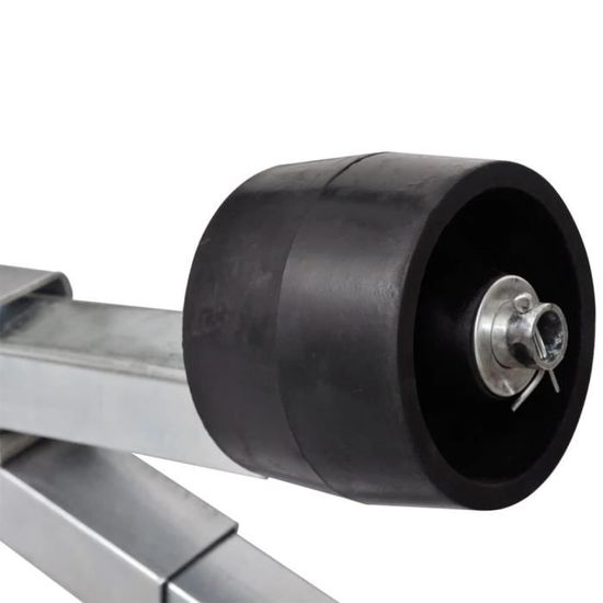 Kit De Rouleaux De Quille Pour Remorque De Bateau - 12,7 Cm, Caoutchouc Dur, Support Acier Galvanisé