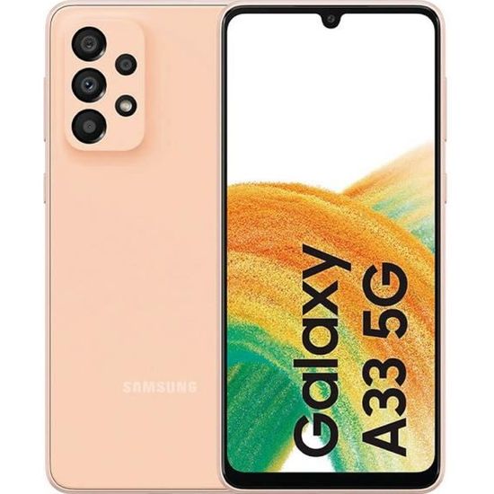 Samsung Galaxy A33 5G 6Go/128Go Orange (Awesome Peach) Double SIM A336