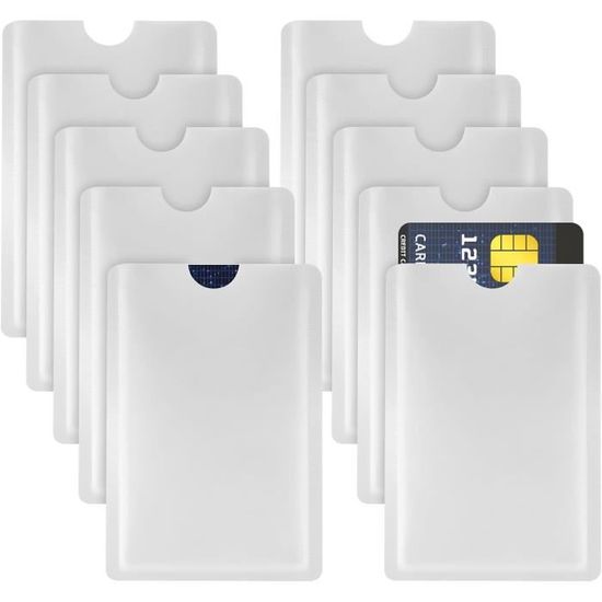 Lot De 5 étuis De Protection Porte-carte D'identité – Transparent En PVC – Protection Carte