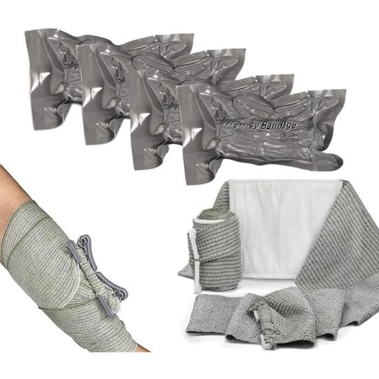 4 Pièces Pansement Israelien, 6 Pouces Israeli Emergency Bandage, Coussin Hemostatique Urgence, Emballage sous Vide, pour Extérieur, Intérieur, Randonnée 4 Pièces Pansement Israelien, 6 Pouces Israeli Emergency Bandage, Coussin Hemostatique Urgence, Emballage sous Vide, pour Extérieur, Intérieur, Randonnée