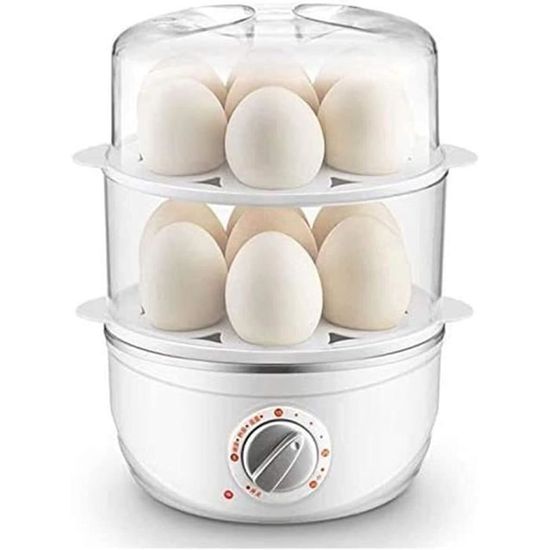 Cloer 6070 Cuiseur à Œufs – 7 Œufs Max – Fonction Maintien Au Chaud – Signal Sonore – 3 Coupelles Pochés – 435 W – Acier Inoxydable
