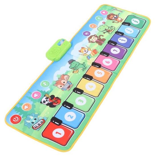 Tapis De Piano Musical Enfant Avec Sons D'Animaux – Jouet Éducatif Interactif 7 Animaux, Clavier Géant Pour Bébé 1-5 Ans, Cadeau Anniversaire Fille Garçon