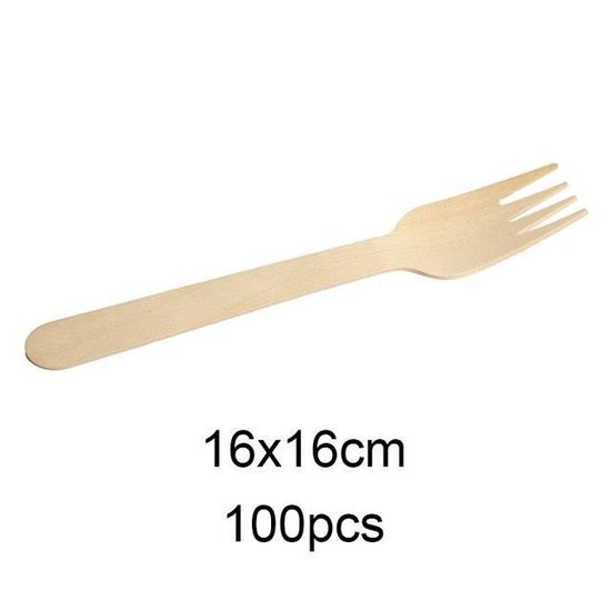 100 Cuillères En Bois Jetables – Biorevêtues 16 Cm – Greenbox
