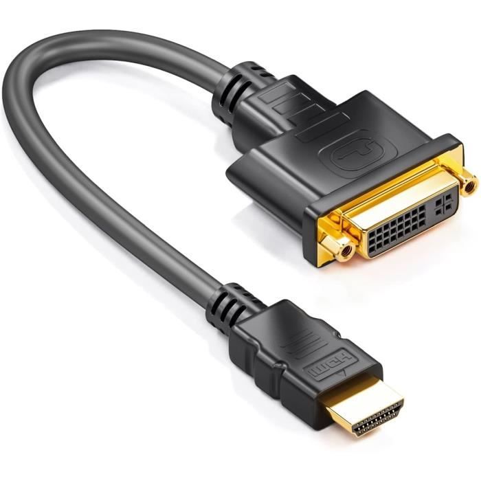 Câble Adaptateur HDMI vers DVI HDMI Mâle vers DVI Femelle 24+5