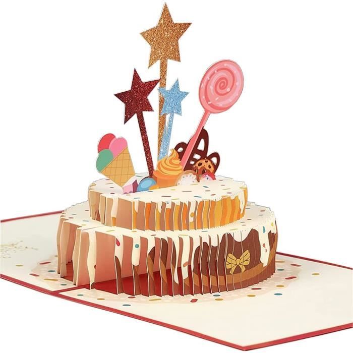 CUISH Carte D'anniversaire Pop-up Avec Musique Et Lumières