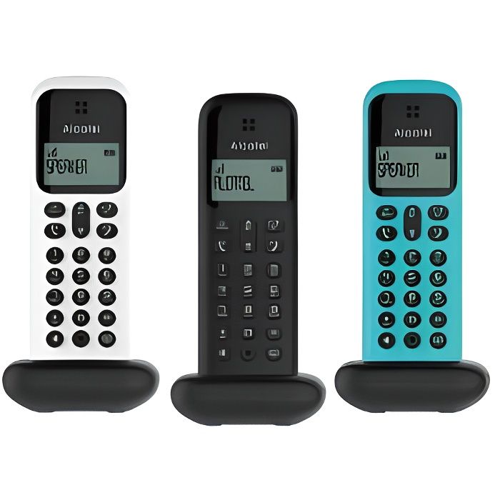 Alcatel D285 Voice Trio Noir, Blanc et Turquoise