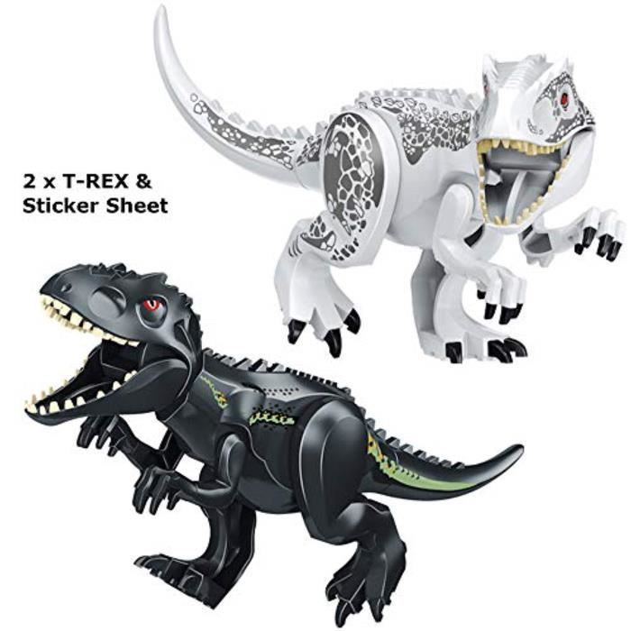 Jeu D'Assemblage TF48E ensemble de 2 grands blocs de construction de jouet dinosaure t-rex compatibles avec les figurines lego pour