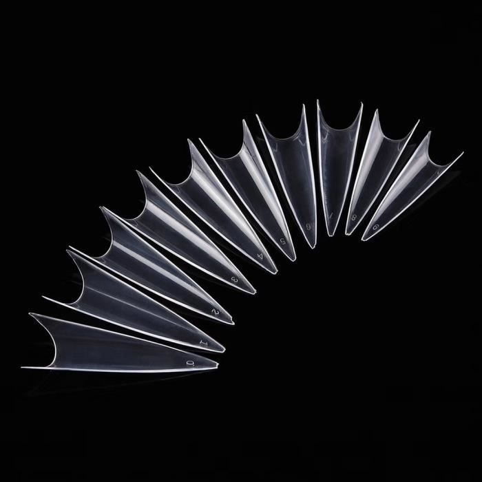 vernis à ongle Extra Long Faux Ongles Conseils Gel Acrylique Salon Demi-Couverture Nail DIY Outils 500pcs wes2853