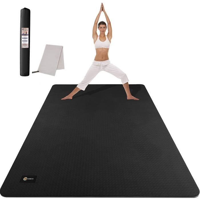 CAMBIVO Grand Tapis de Yoga (6 'x 4' x 6mm), Tapis TPE Extra Large pour Hommes et Femmes, Tapis de Fitness pour Le Yoga, Pilates, En